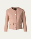 Akris Winter Cotton Crepe Double-face Jacket In Cuoio