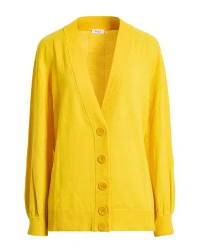 Akris Woman Cardigan Marigold Size 10 Virgin Wool, Cashmere In Yellow