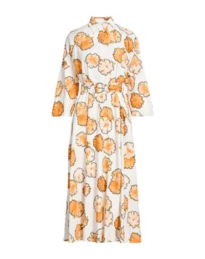 Akris Woman Midi Dress Orange Size 8 Cotton