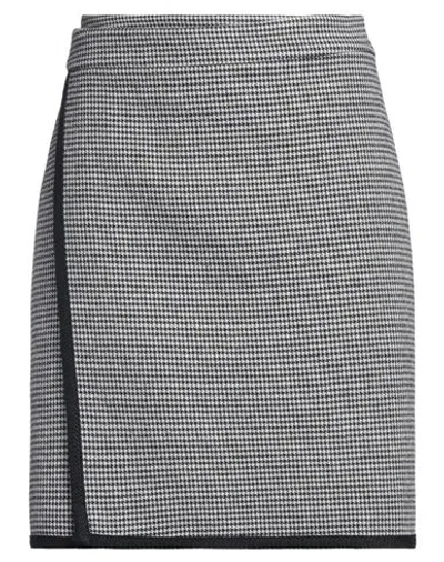 Akris Woman Mini Skirt Midnight Blue Size 12 Cotton, Wool, Polyester, Polyamide, Synthetic Fibers