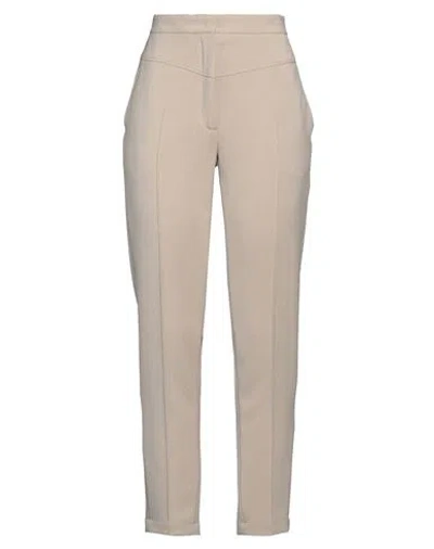 Akris Woman Pants Beige Size 12 Polyester, Viscose, Cotton, Elastane