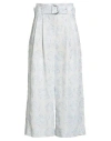 Akris Woman Pants Light Blue Size 6 Polyester, Viscose In White
