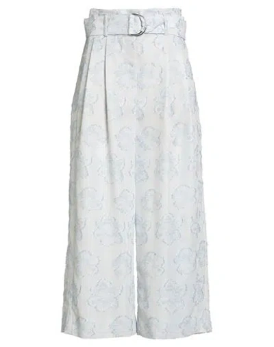 Akris Woman Pants Light Blue Size 6 Polyester, Viscose In White