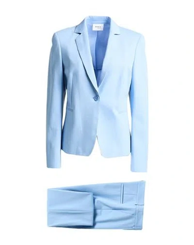 Akris Woman Suit Sky Blue Size 10 Viscose, Polyamide, Elastane
