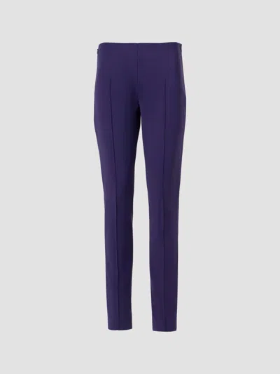 Akris Women's 61melissa Stretch Cotton-blend Slim-leg Pants In Purple