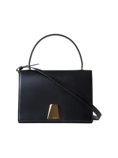 Akris Women's Alice Leather Top Handle Bag In Black