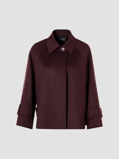Akris Women's Alisa Double-face Cashmere Jacket In Merlot Red