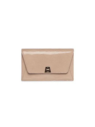 Akris Women's Anouk Envelope Patent Leather Crossbody Bag In Cashmere