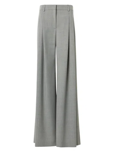Akris Women's Cassie Wool Pleated Wide-leg Pants In Gray