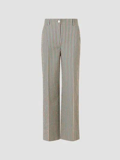 Akris Women's Chiara Seersucker Crop Pants In Brown