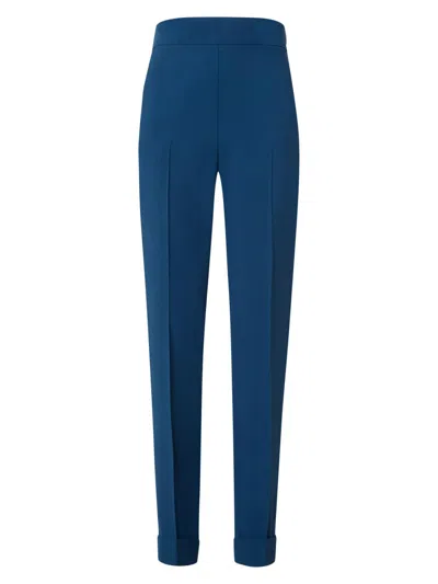 Akris Women's Chris Crepe Pants In Blue