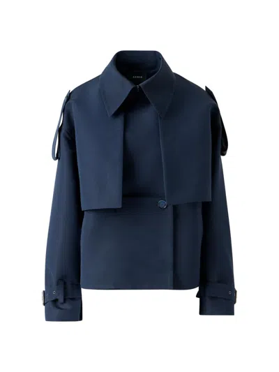Akris Women's David Deconstructed Trench Jacket In Blue