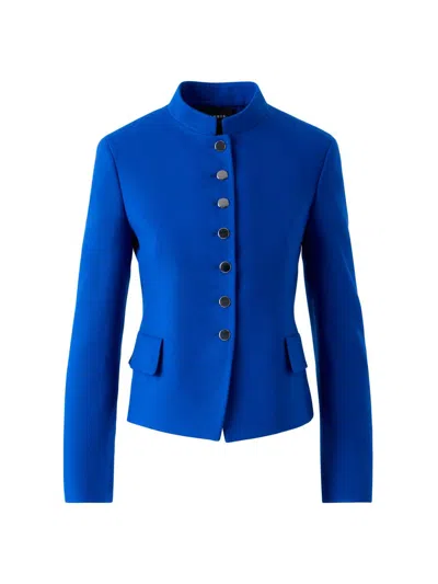 Akris Women's Deva Wool Flannel Blazer In Blue