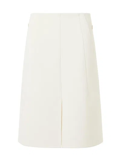 Akris Women's Double-face Cotton A-line Skirt In Sand