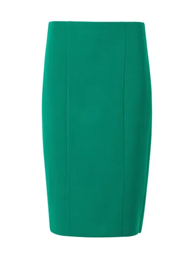Akris Women's Double-face Crepe Wool Pencil Skirt In Red