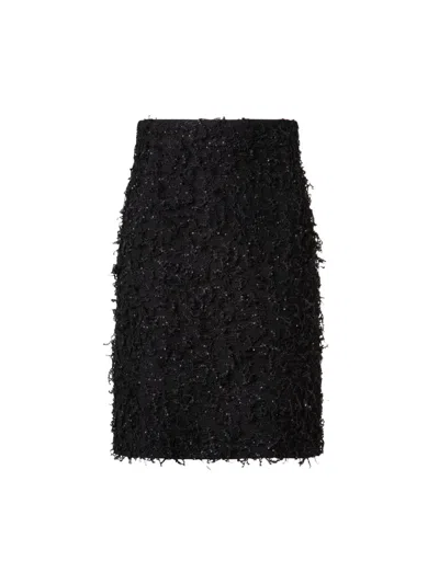 Akris Women's Embellished Bouclé A-line Miniskirt In Black