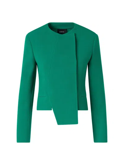 Akris Women's Emilio Wool Short Jacket In Green
