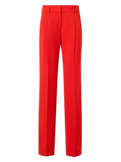 Akris Women's Fabri Wool-blend Crease Pants In Red