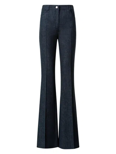 Akris Women's Farid Seamed Boot-cut Jeans In Blue