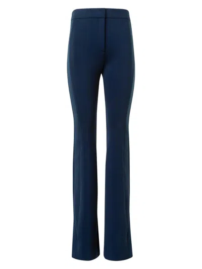 Akris Women's Faris Neoprene Bootcut Pants In Blue