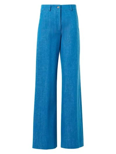 Akris Women's Finnian Stretch Denim Straight Pants In Blue