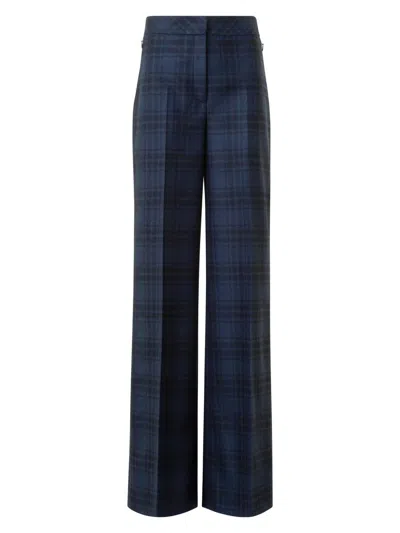 Akris Women's Fior Plaid Flannel Wide-leg Pants In Black
