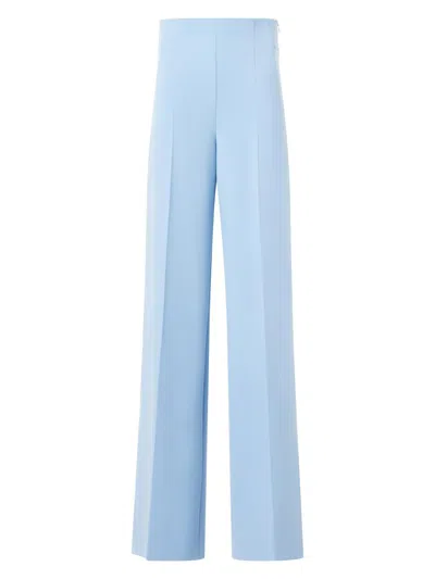 Akris Women's Fiyuki Double-face Wool Seamed Pants In Blue