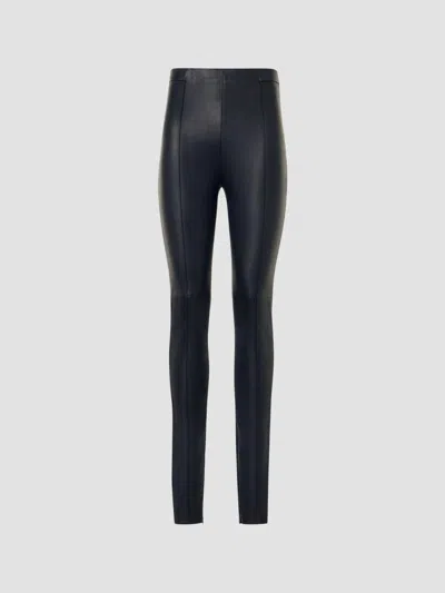 Akris Women's Flame Stretch Leather Skinny Pants In Black