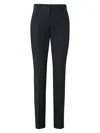 Akris Flavin Cotton Poplin Tapered-leg Ankle Pants In Black