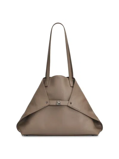 Akris Women's Medium Ai Leather Tote Bag In Brown
