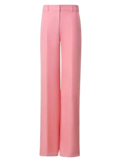 Akris Women's Melin Silk Straight Pants In Pink