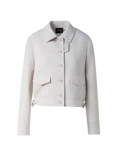 Akris Women's Peer Linen Button-front Jacket In Gray