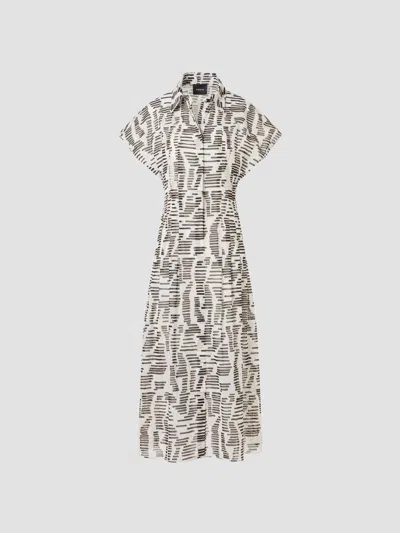 Akris Women's Printed Cotton Midi Shirtdress
