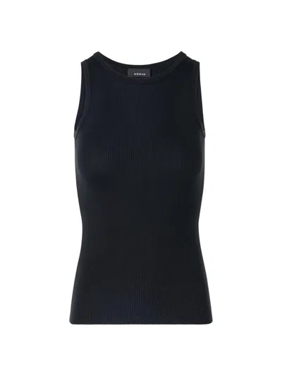 Akris Women's Rib-knit Silk-cotton Tank In Black