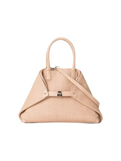 Akris Women's Small Ai Braided Leather Top Handle Bag