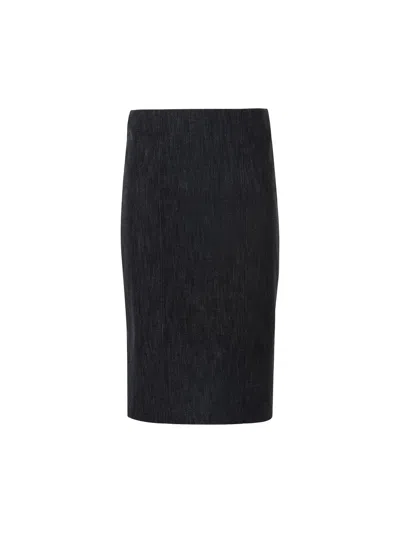 Akris Women's Stretch Denim Pencil Skirt In Black