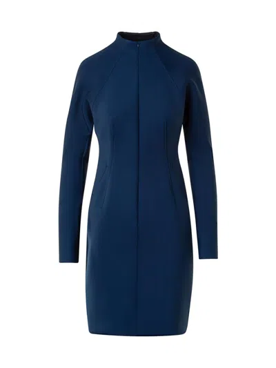 Akris Women's Techno Neoprene Minidress In Blue