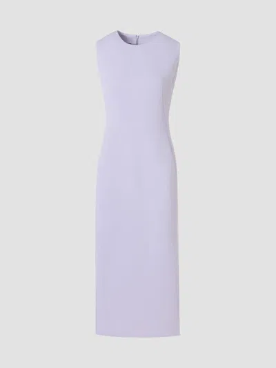 Akris Women's Wool Crepe Sheath Midi Dress In Purple