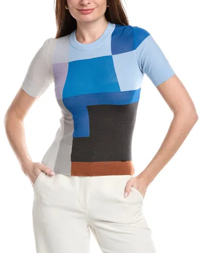 Akris Wool & Silk-blend Knit Sweater In Multi