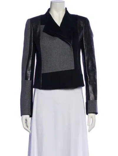 Pre-owned Akris Wool Biker Jacket In Multi