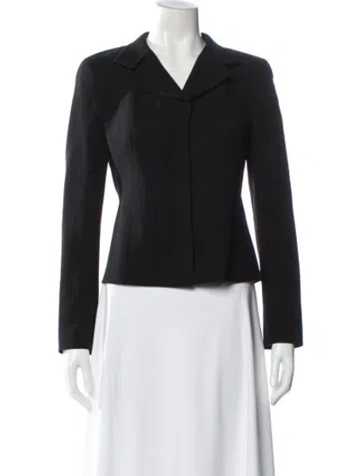 Pre-owned Akris Wool Blazer In Black