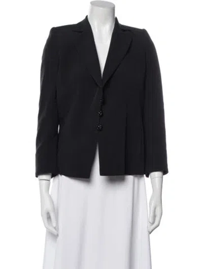 Pre-owned Akris Wool Blazer In Black