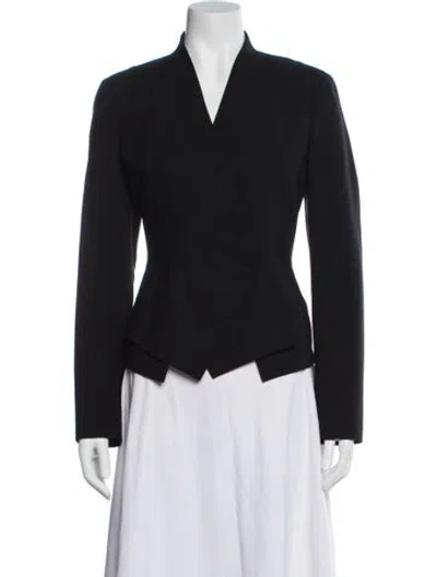 Pre-owned Akris Wool Blazer In Black