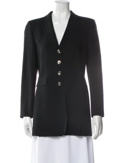 Pre-owned Akris Wool Blazer In Black