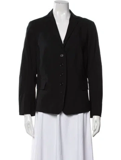 Pre-owned Akris Wool Blazer In Black