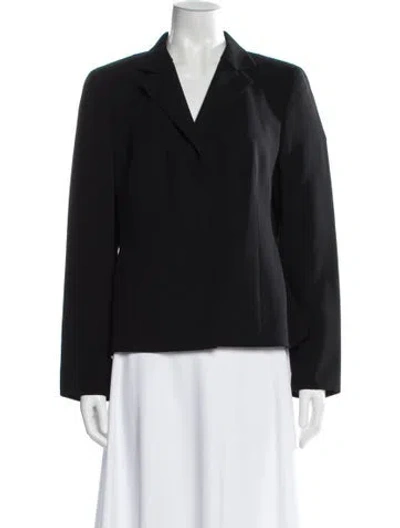 Pre-owned Akris Wool Blazer In Black