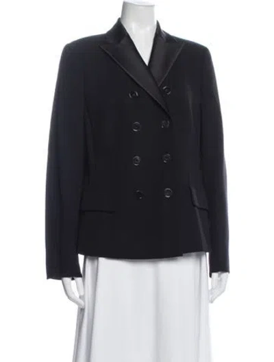 Pre-owned Akris Wool Blazer In Black