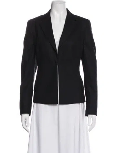 Pre-owned Akris Wool Blazer In Black