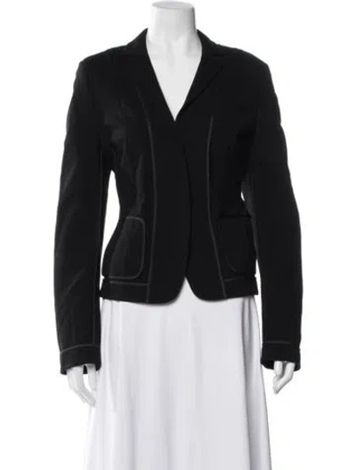 Pre-owned Akris Wool Blazer In Black