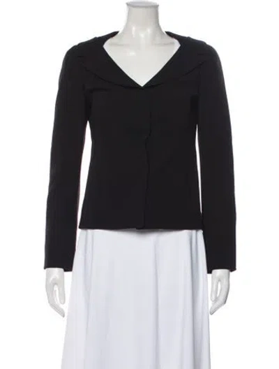 Pre-owned Akris Wool Blazer In Black